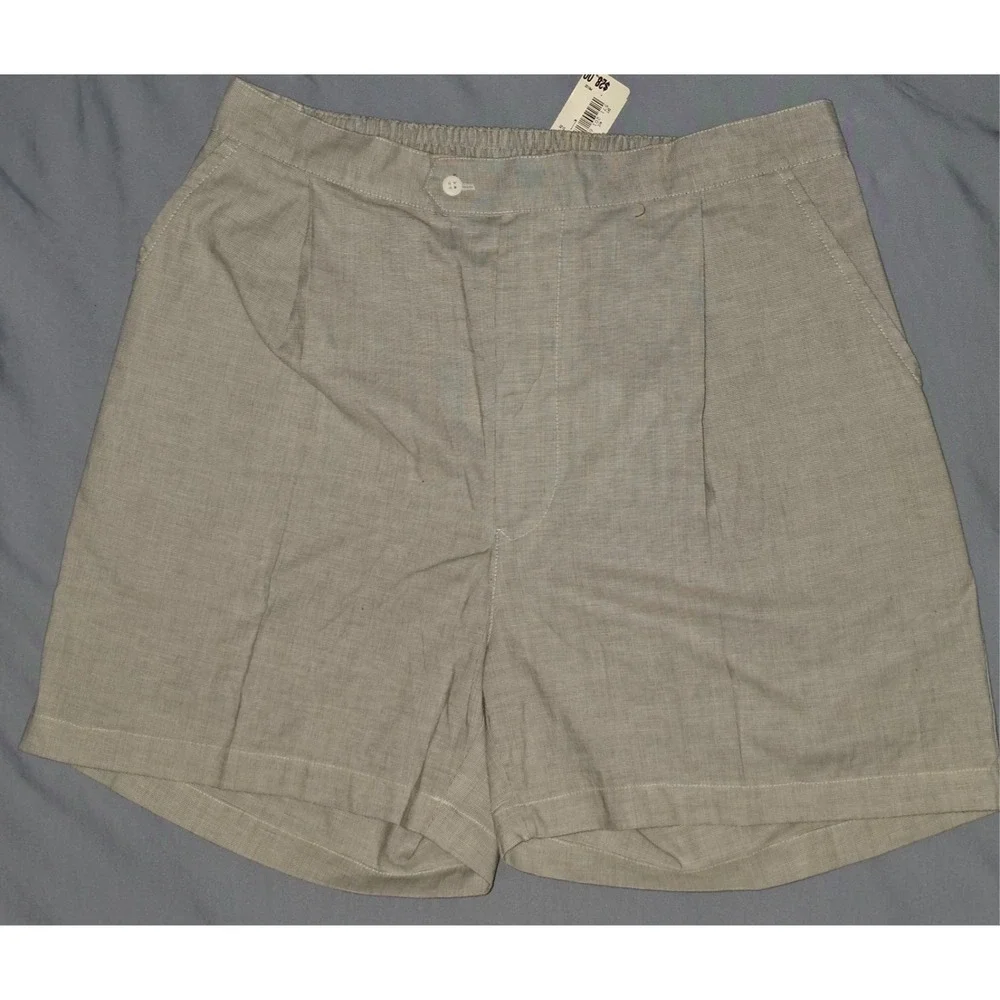 Vtg Christian Dior Monsieur Gray Pleated‎ Shorts Sz Large NWT Deadstock Preppy